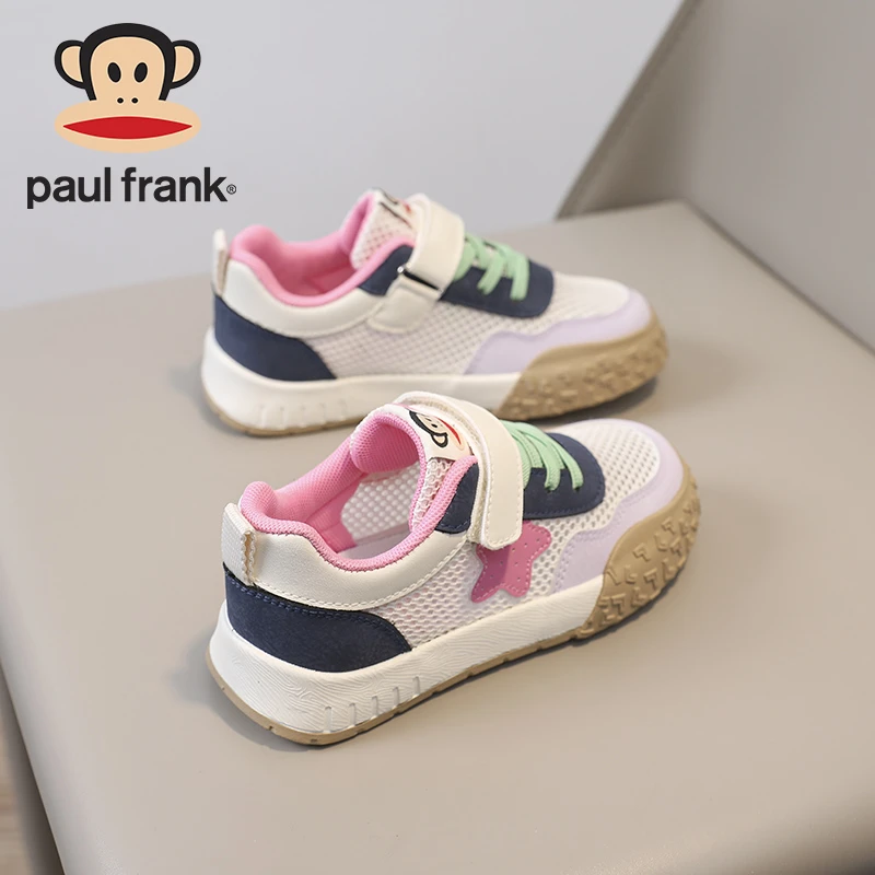 大嘴猴女童鞋2024新款夏季透气网鞋女孩户外运动鞋休闲鞋中大童鞋