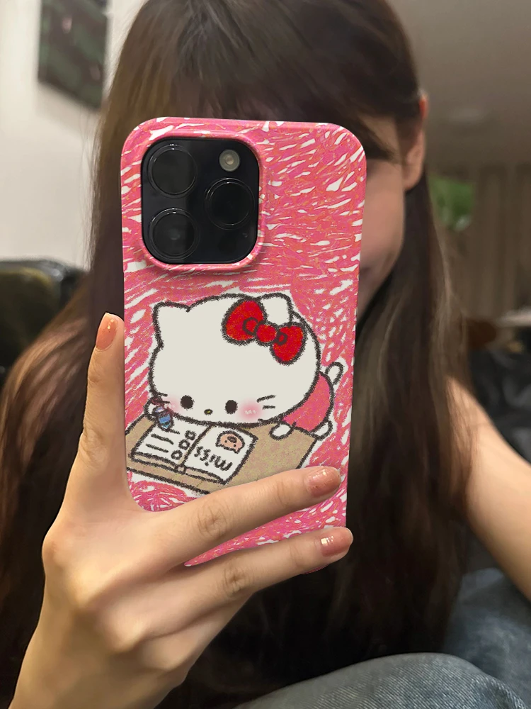 新款可爱kiki苹果15promax小众手机壳iPhone14高级菲林13治愈系12