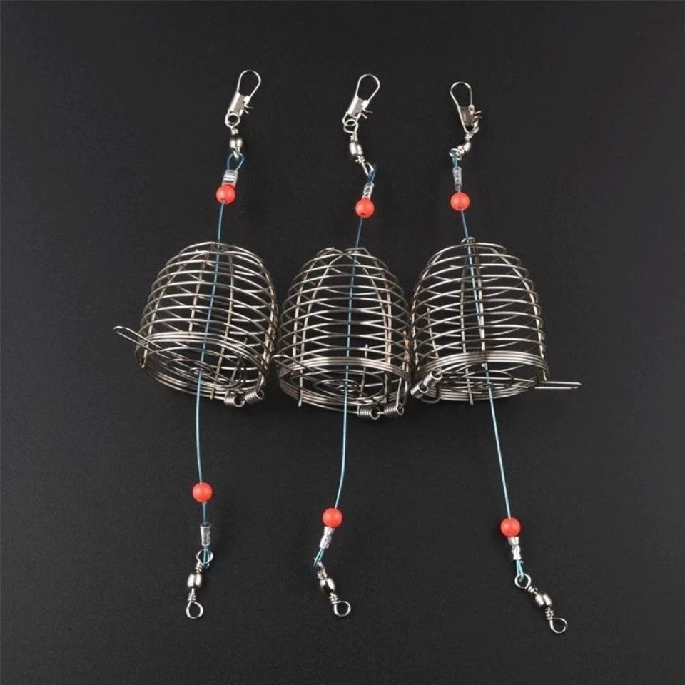 不锈钢打窝笼金属打窝器爆炸钩饵笼托饵器远投定点打窝器渔具配件