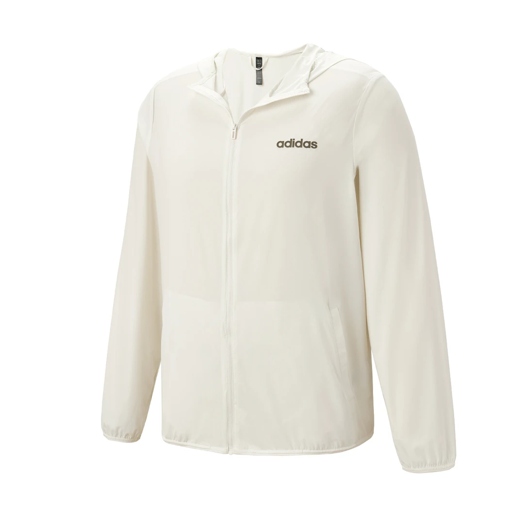 adidas/阿迪达斯长袖时尚夹克休闲连帽梭织秋季纯色外套JL8231