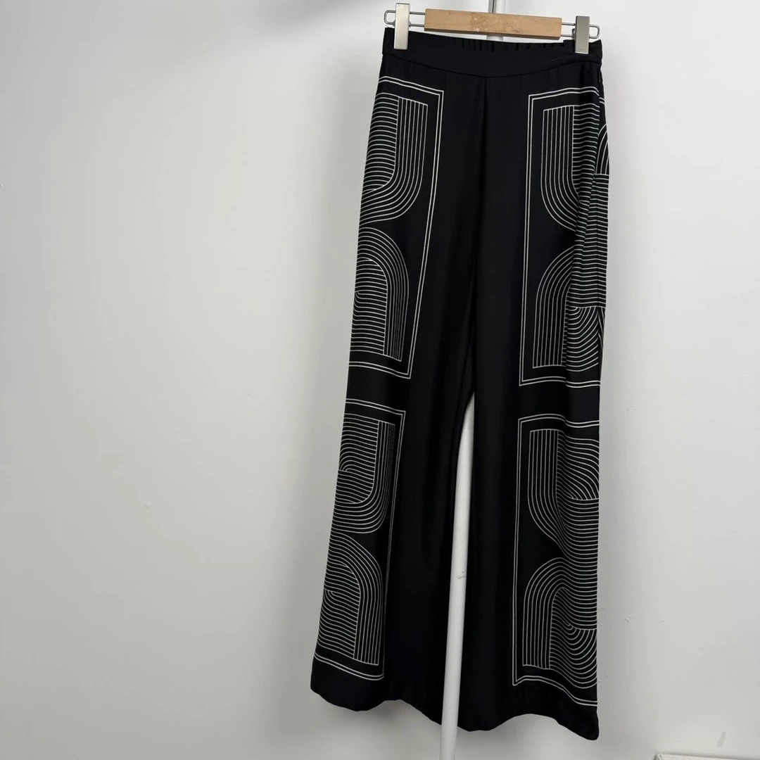 5028裤子显瘦休闲裤百搭时尚夏季不规则气质直筒潮流女士设计师