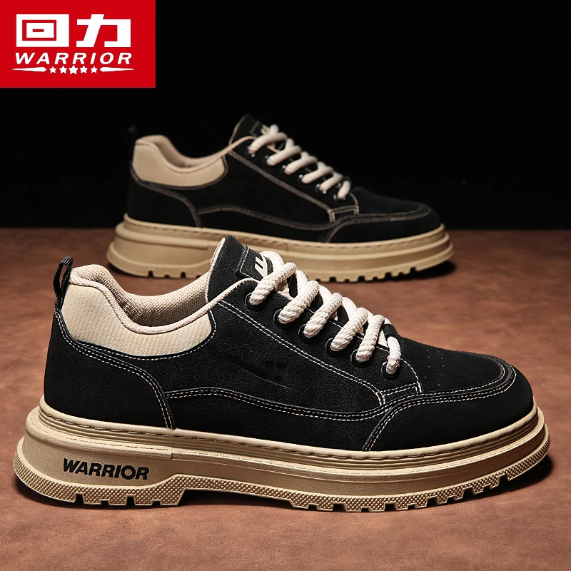 回力男鞋工装冬季2025新款户外登山运动防滑工地工作劳保马丁厚底