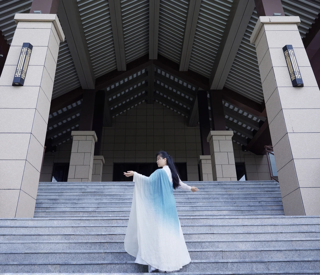 【禅心舞韵·如愿】飘逸中国风仙气百搭禅意风渐变色度母披衫