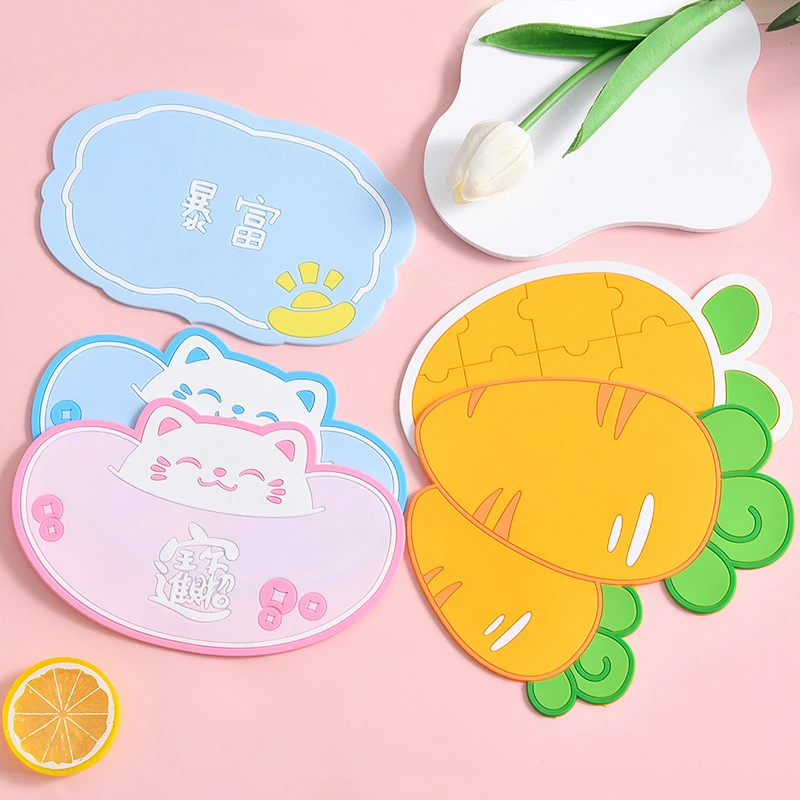 汽车防滑垫卡通萝卜中控置物垫子DIY内饰汽车摆件PVC防滑垫车载