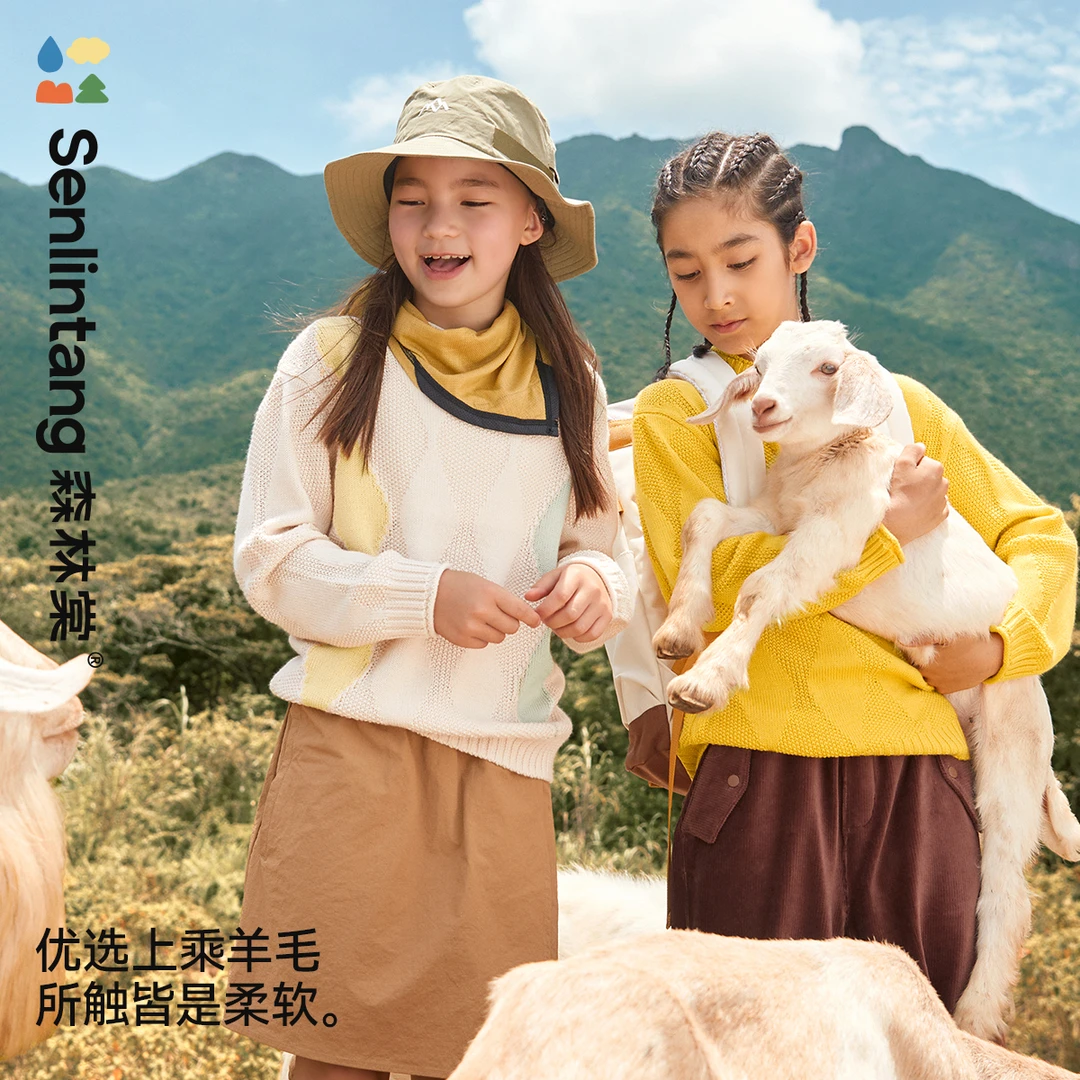 森林棠【超细美丽奴绵羊毛】秋冬新款儿童贴身保暖吸湿排汗绵羊毛衫
