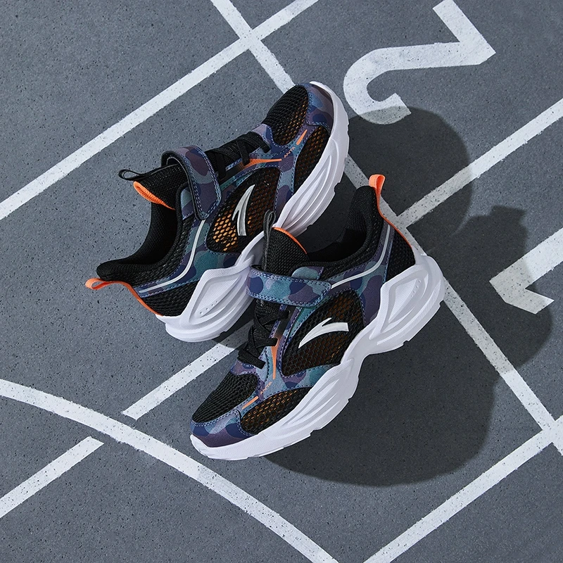 安踏儿童运动鞋男女童鞋子跑鞋夏季透气网面情侣跑步鞋A312425520