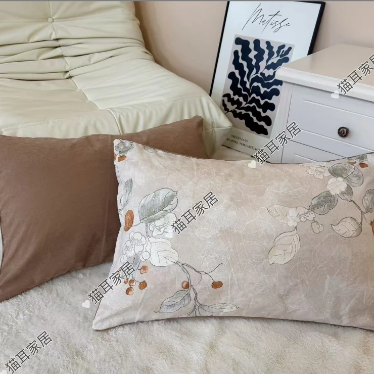 W【枕套-乌木沉香】48*74cm 棉透气亲肤轻奢可机洗枕套