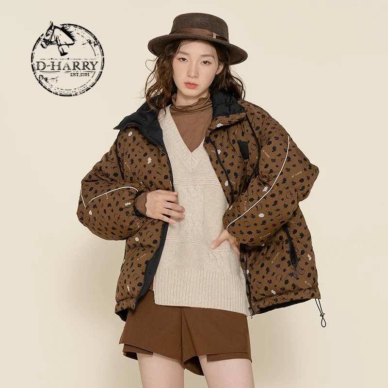 D-HARRY/迪哈利羽绒服中长款设计感冬季外套DH224G95750D