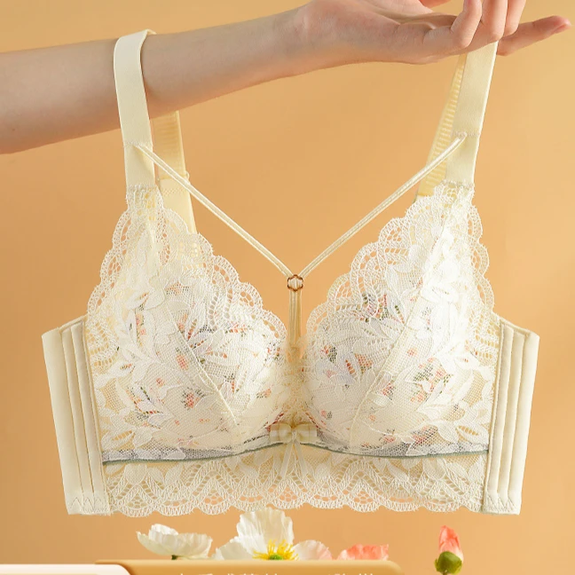【奢选品质 拍一发二】聚拢蕾丝性感文胸上托收副乳小胸显女