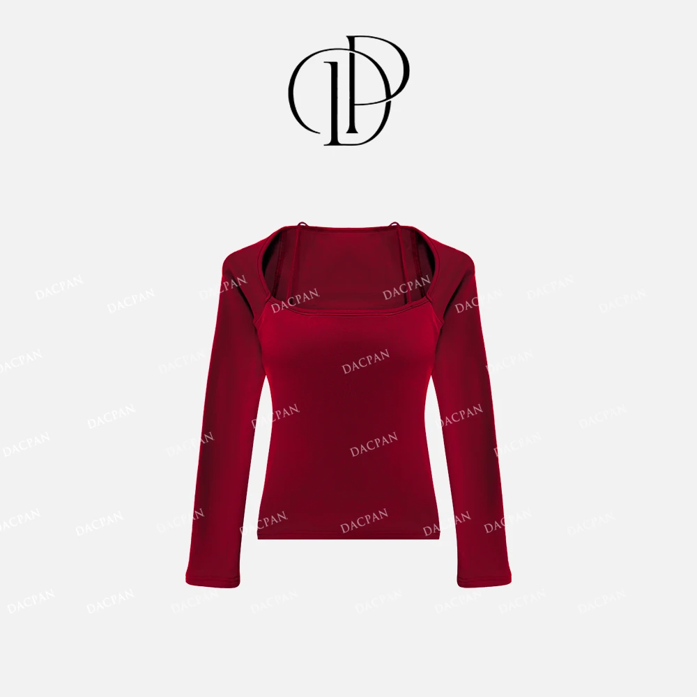 DACPAN-“双开门”磨毛挂脖低领上衣 胸垫可拆2024/盼•PP CPA412