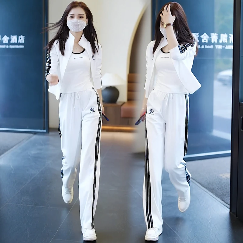 休闲运动套装女宽松2025春秋新款时尚洋气减龄卫衣卫裤跑步两件套