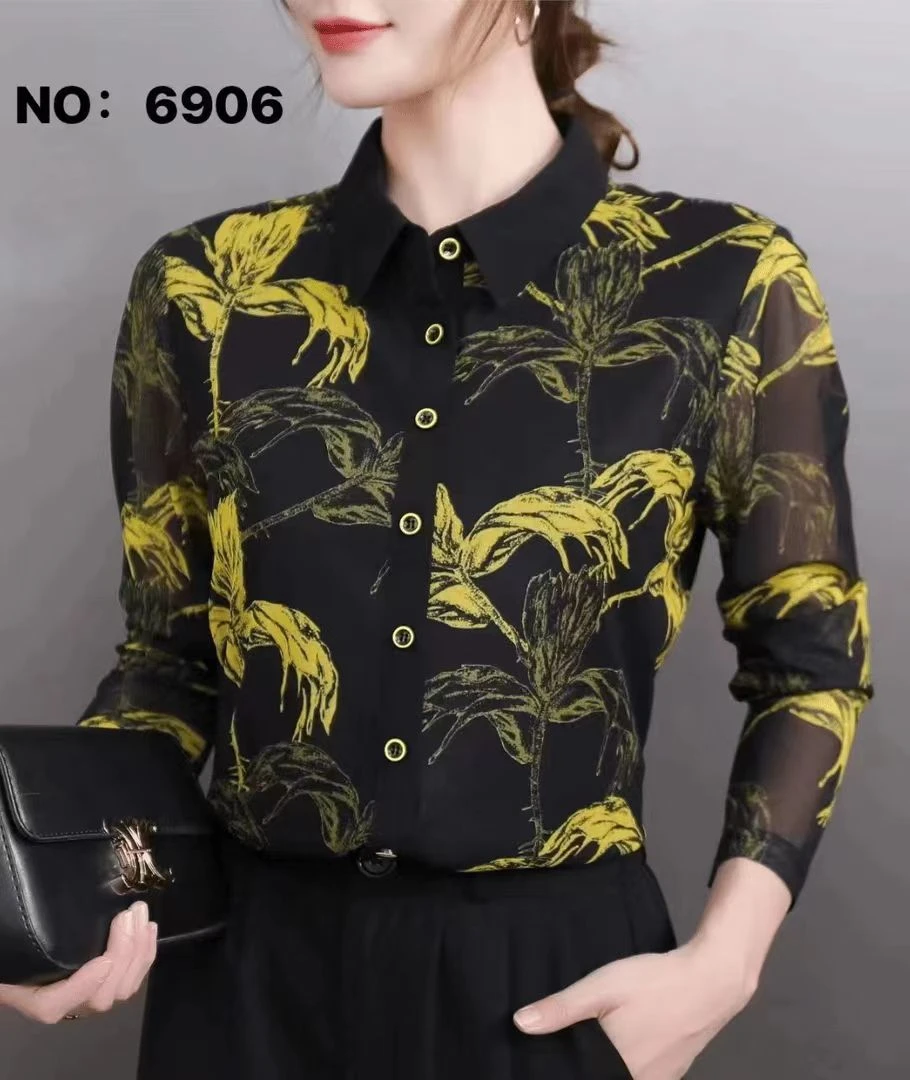 6906女士秋季长袖衬衫