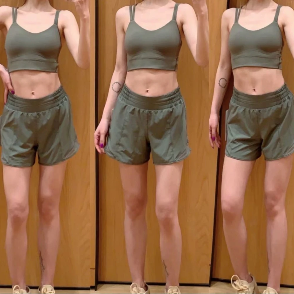 lululemon/露露乐蒙Track that 女士运动高腰短裤内衬款