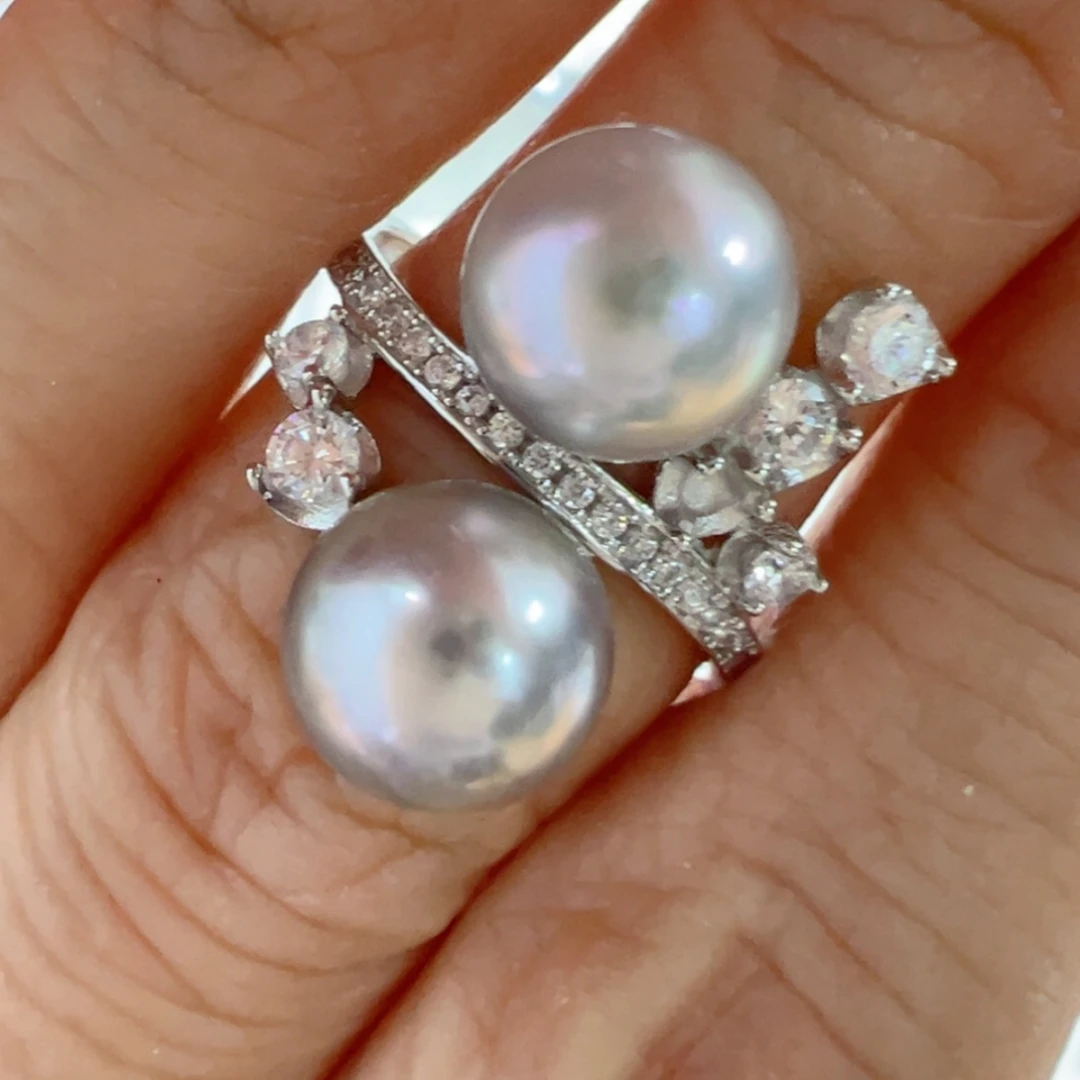 【闪购商品】海水珍珠戒指银S925镶嵌