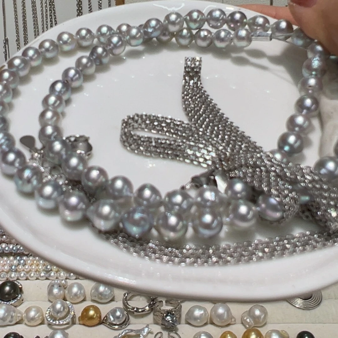 【闪购商品】海水珍珠项链银S925镶嵌林**璐