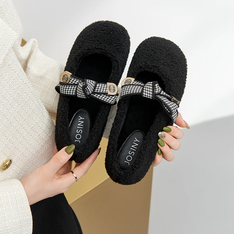 卓家雪地靴子女款冬季加绒加百搭休闲毛毛鞋东北保暖棉鞋292T1969