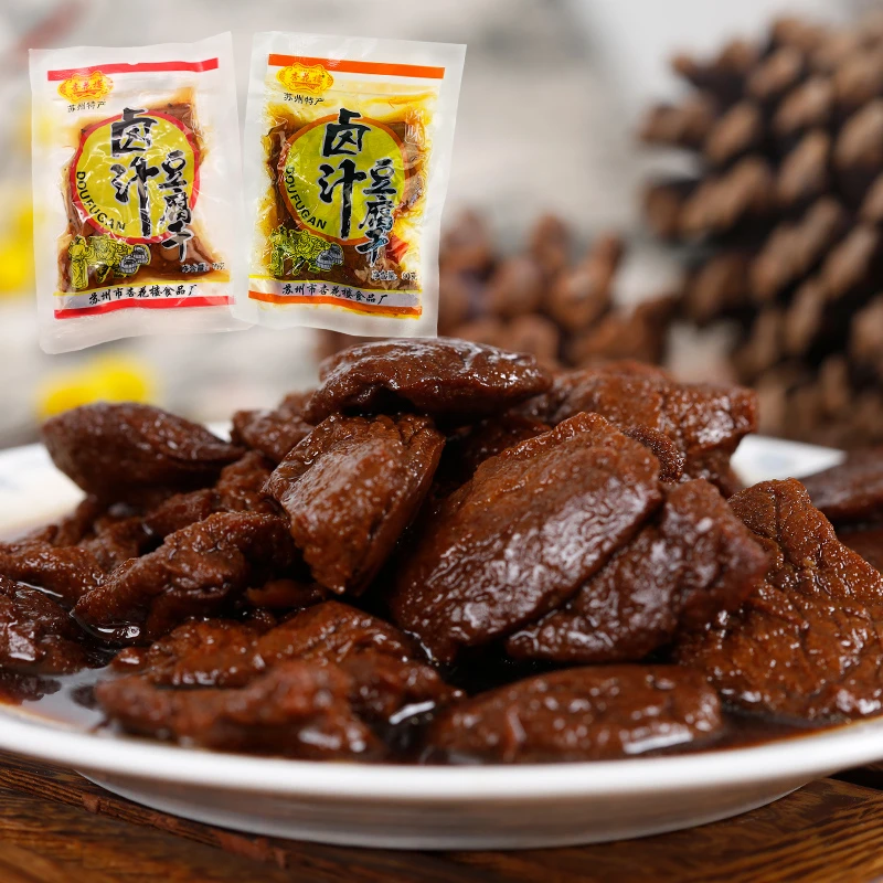 杏花楼卤汁豆腐干苏州特产蜜汁豆干网红小吃素食零食甜口袋装盒装