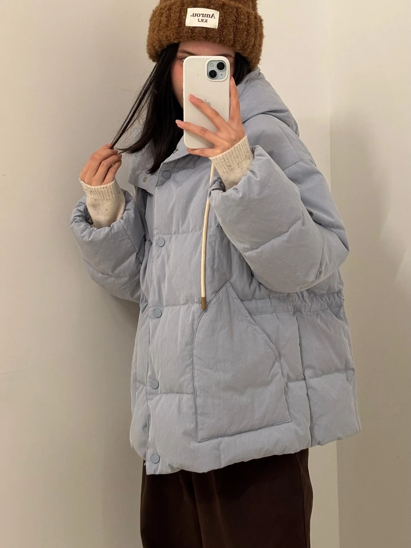 【杭州S姐精品女装】90白鸭绒羽绒服女冬季加厚保暖外套非短款07064