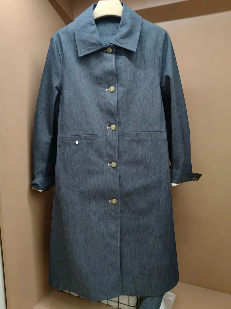 【精工样衣】灰色风衣外套g09173