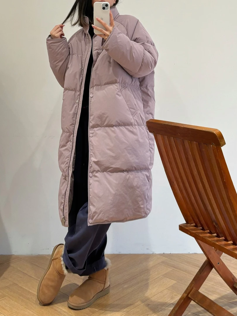 【杭州S姐精品女装】中长款羽绒服女韩版加厚白鸭绒保暖外套23992