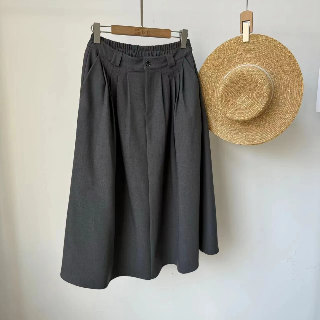 【 微瑕】灰色大摆量半身裙g06149