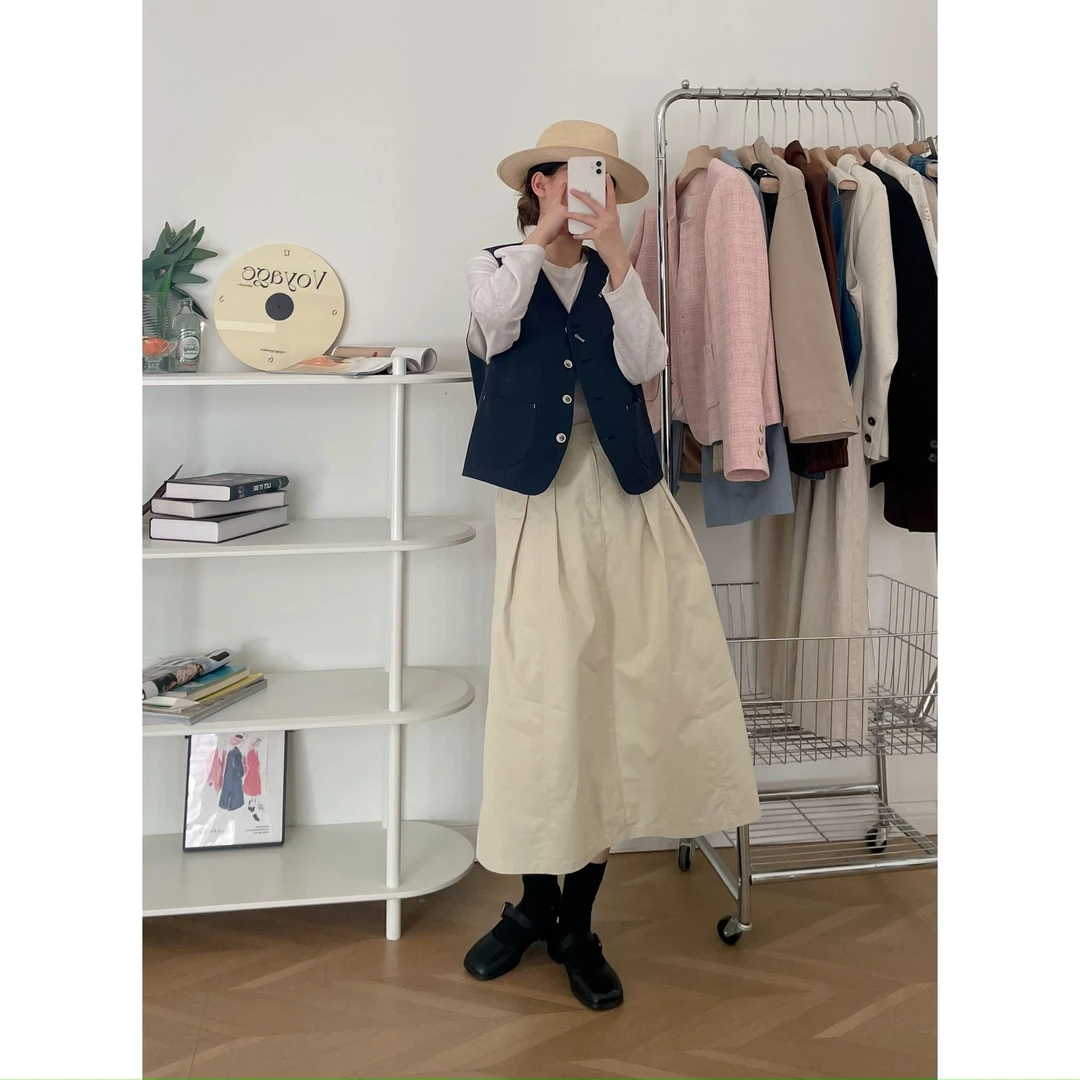 【杭州S姐女装】半身裙女高腰伞裙小个子a字裙子气质高端长裙10126