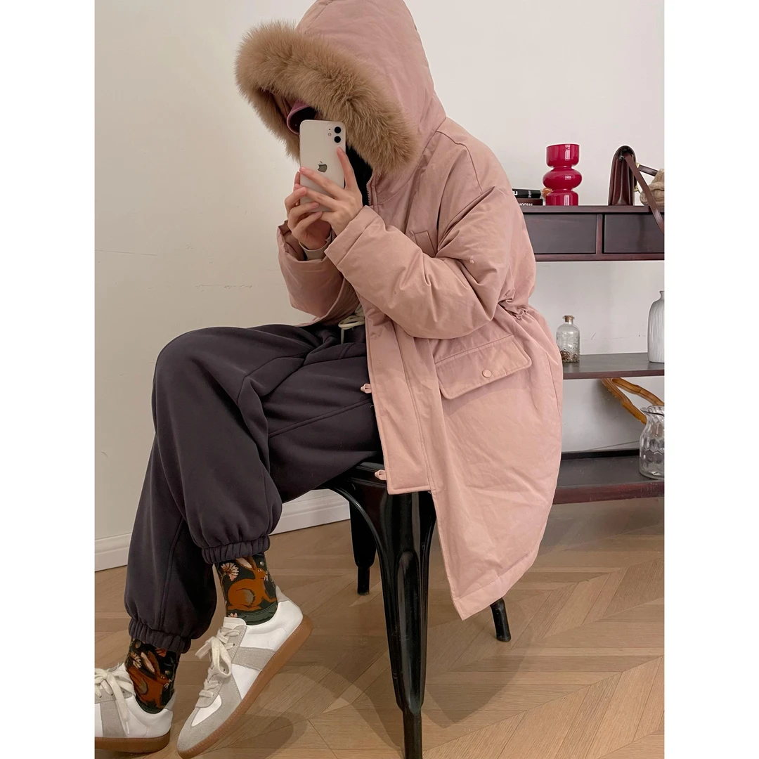 【微瑕】90白鸭绒大毛领羽绒服g09046（有毛领）