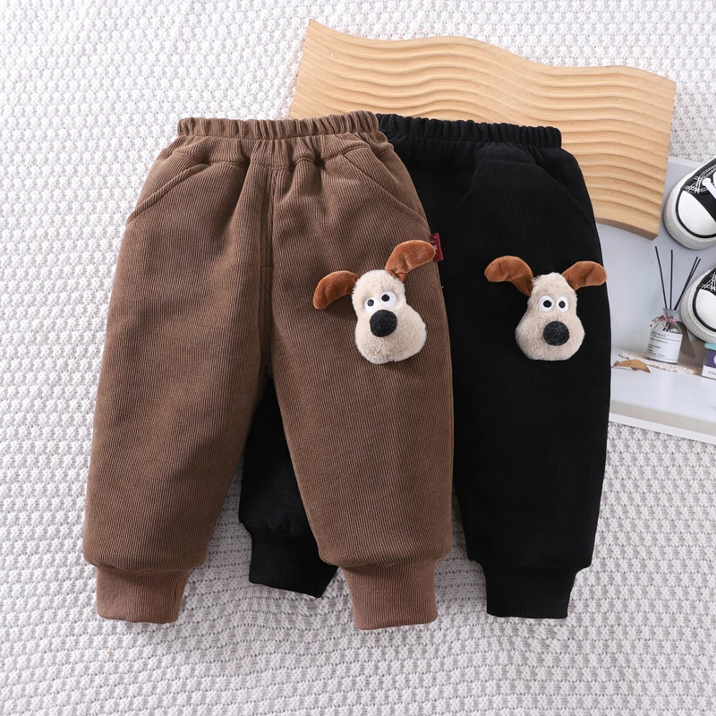小丸熊2024儿童长裤宝宝男童加厚棉裤冬季新款冬装宽松洋气裤子潮