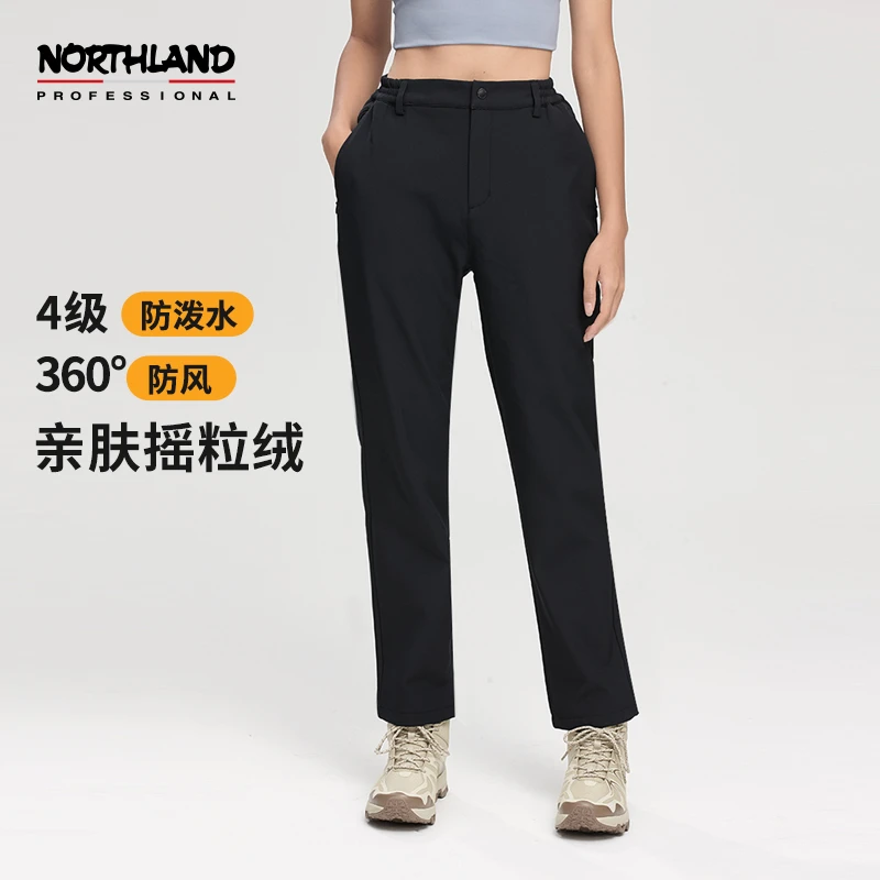 【达人专属】诺诗兰软壳裤女冬弹力加绒保暖长裤户外NXPCT2504E