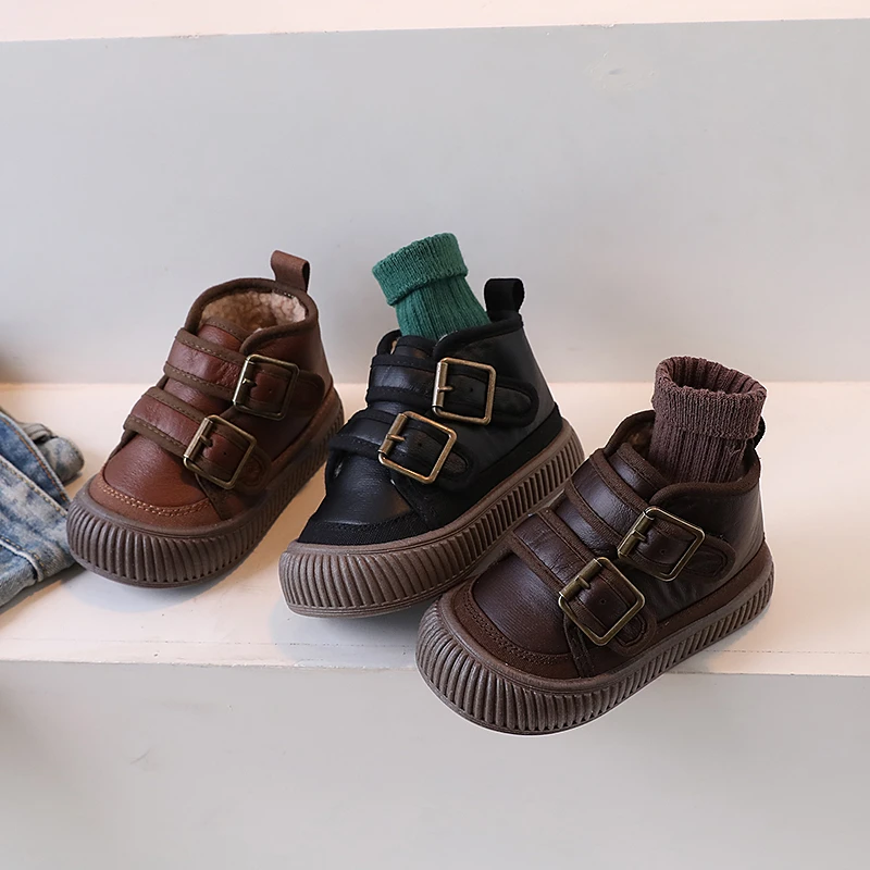 2024秋冬款加绒保暖棉鞋软底防滑轻便幼儿园室内室外百搭童鞋