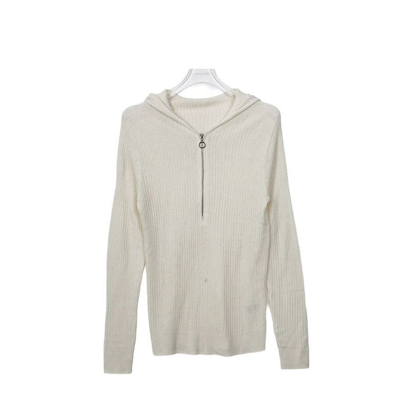 euri【羊绒桑蚕丝帽衫】时尚百搭休闲日常拉链帽衫-MY5204