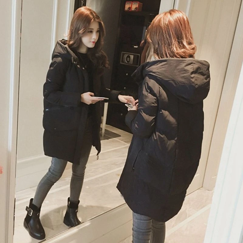 羽绒衣棉服女2023冬季新款韩版加厚中长款宽松保暖学生棉服外套女