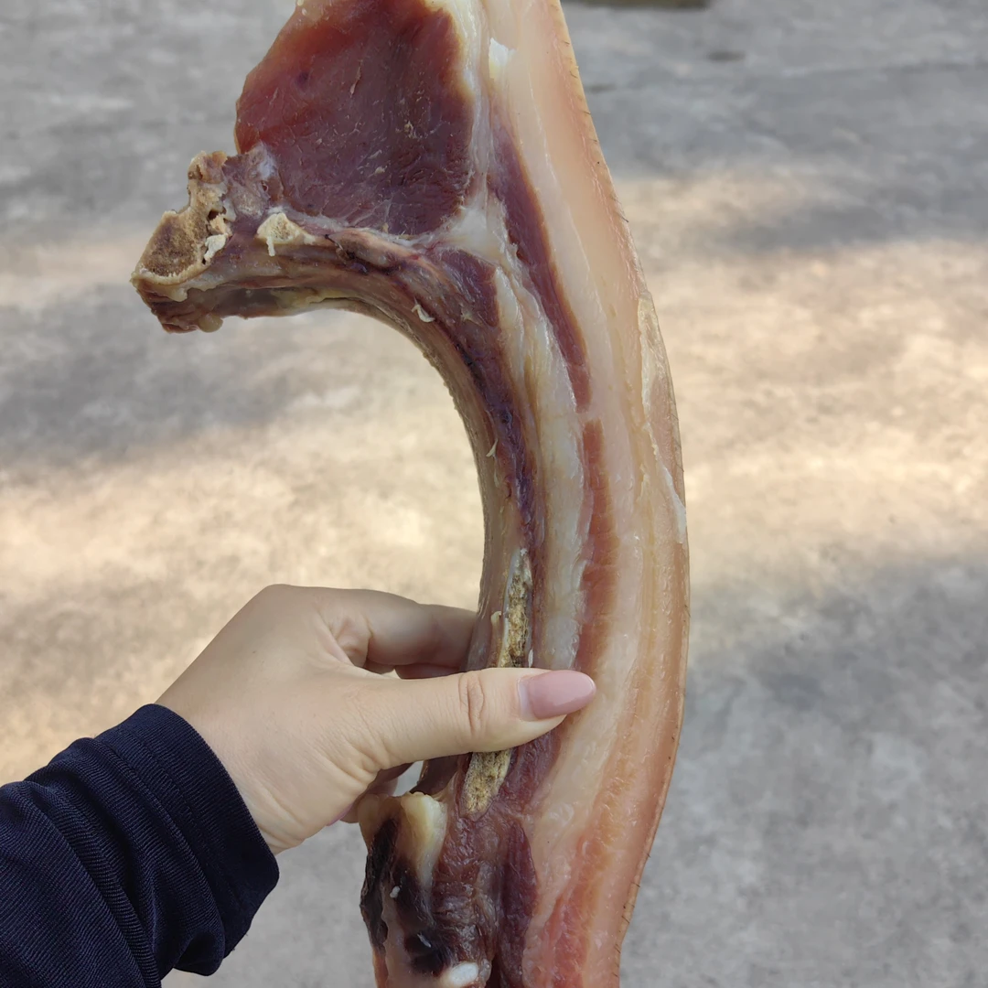 大别山生态慢养黑毛猪咸肉分类链接3斤