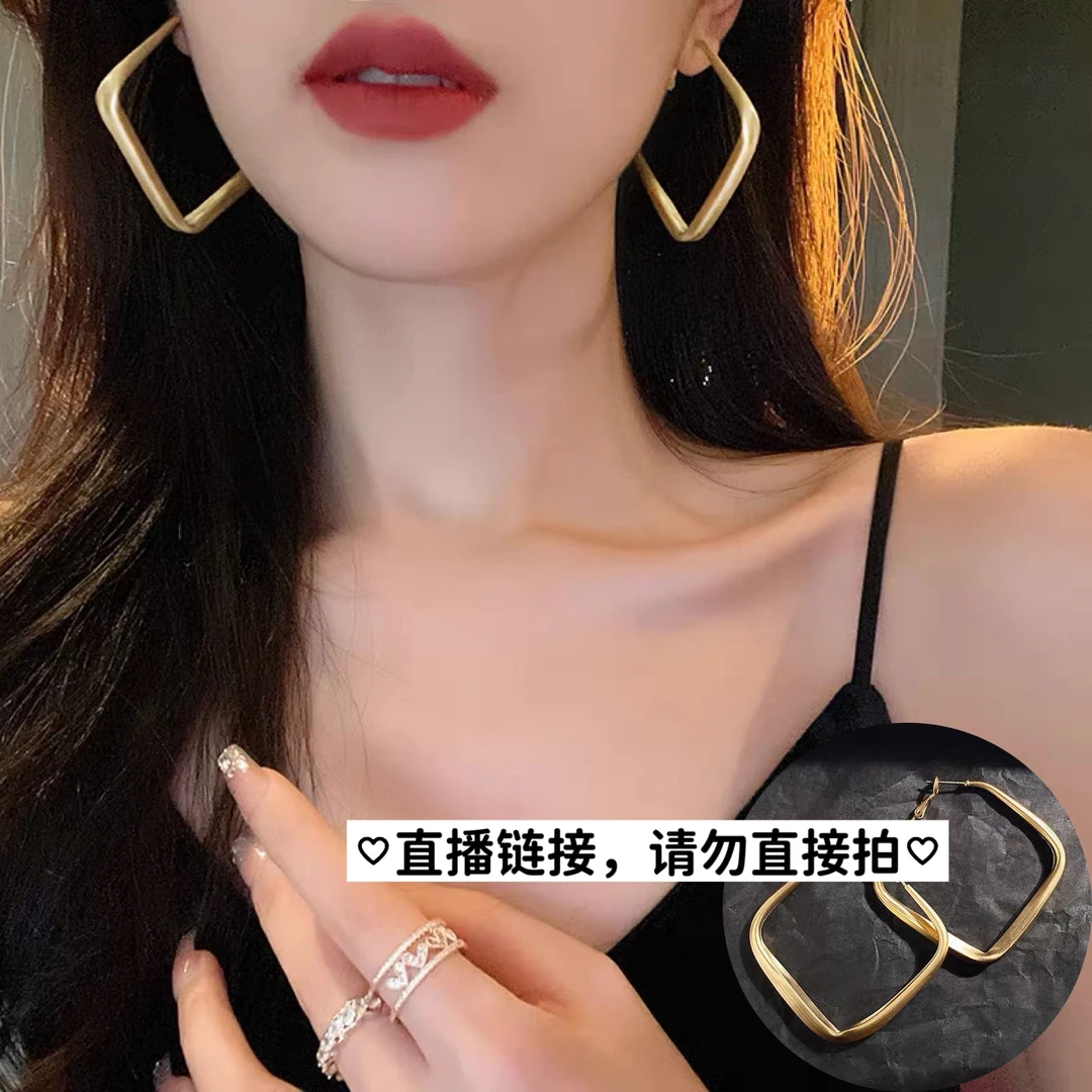 铜合金锆石耳饰 精致小香风耳钉女气质简约高级感耳饰直播链接