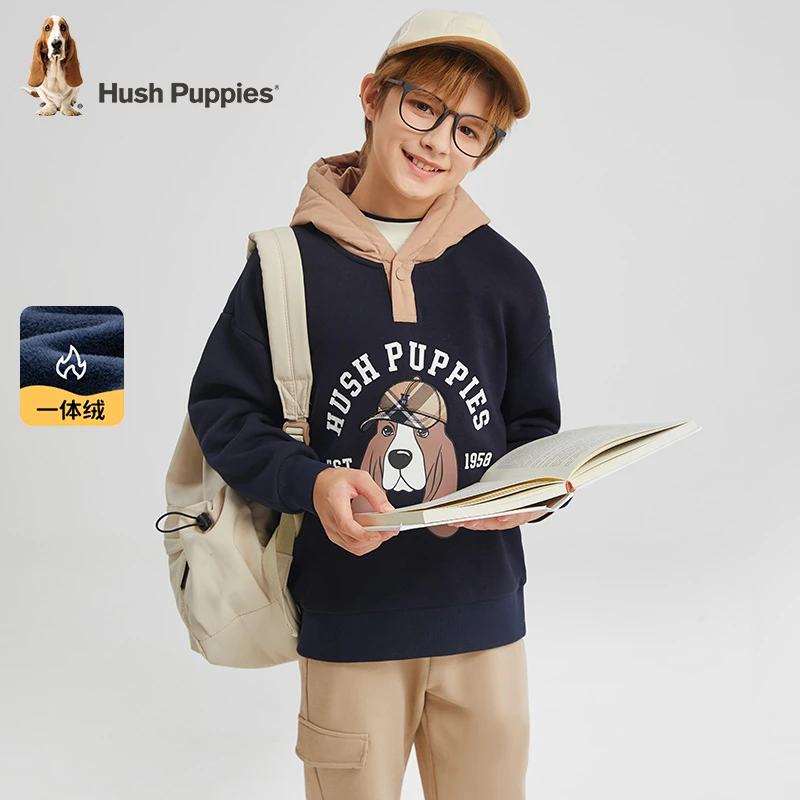 暇步士童装冬新款时尚保暖学院风针织线衣