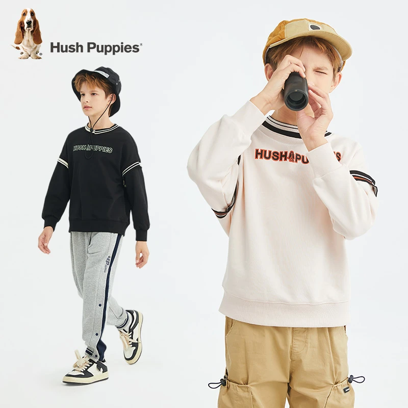 暇步士童装秋季新款儿童圆领套头卫衣时尚百搭卫衣