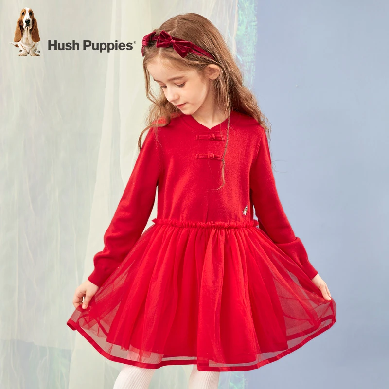 暇步士春秋款长袖polo裙弹力甜美