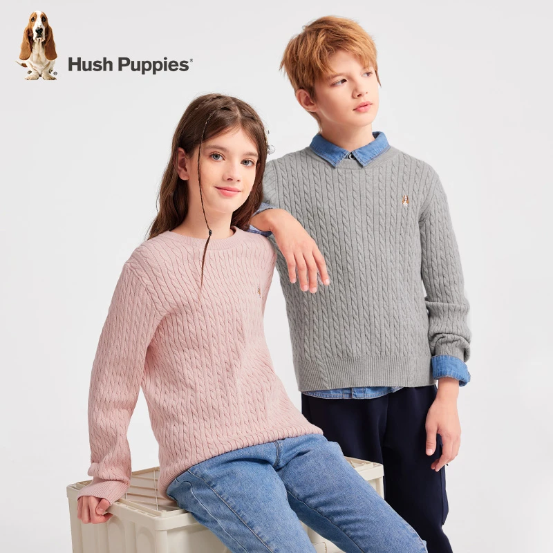 百搭多色线衣 新款圆领休闲 长袖亲肤  暇步士童装