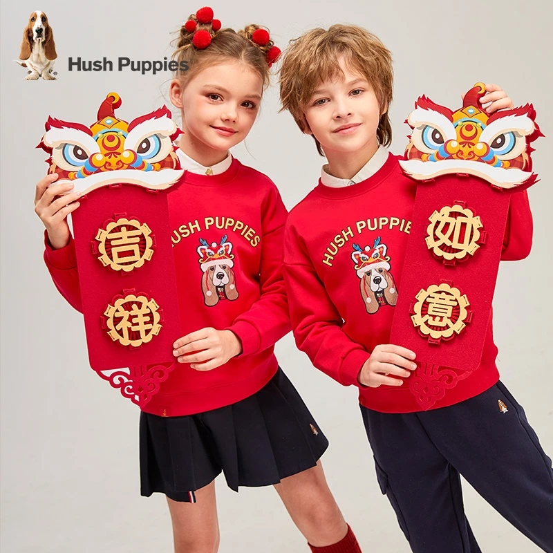 暇步士童装春新款休闲舒适国风卫衣