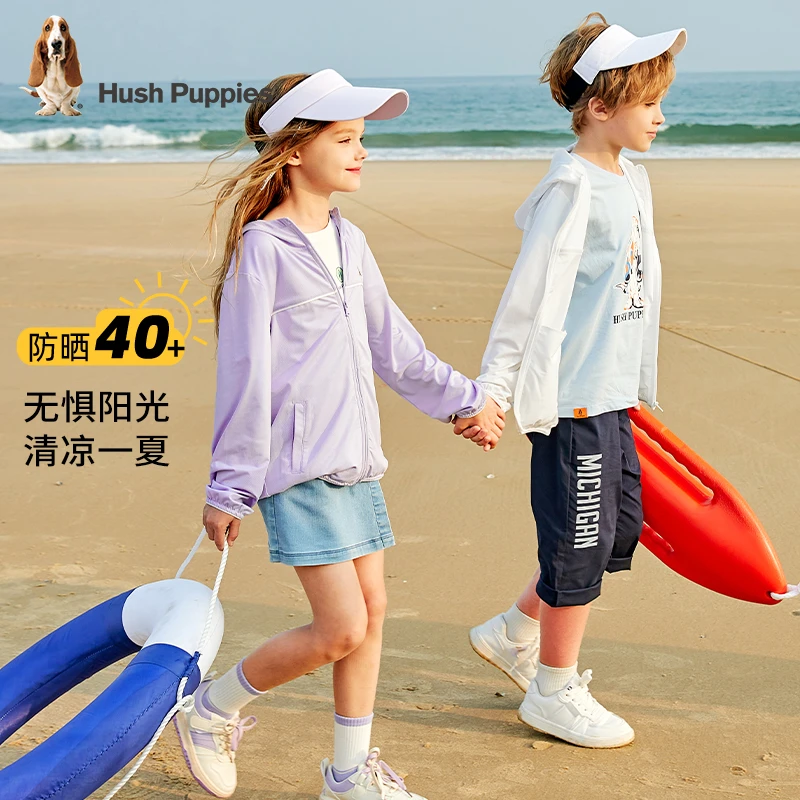 【轻薄时尚外套】暇步士童装新款中性儿童运动UPF40+防晒衣