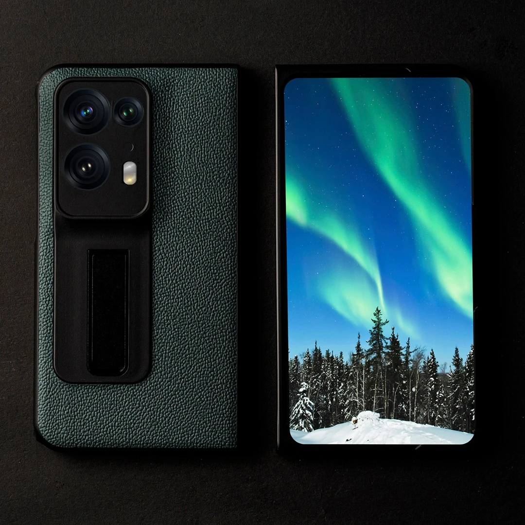 OPPO FIND N2  折叠屏手机壳 新款真皮保护套【壳+防窥屏】多色防摔