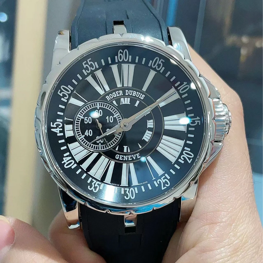 99新 ROGER DUBUIS/罗杰杜彼 限量888支/45mm/珍珠陀/机械/男表