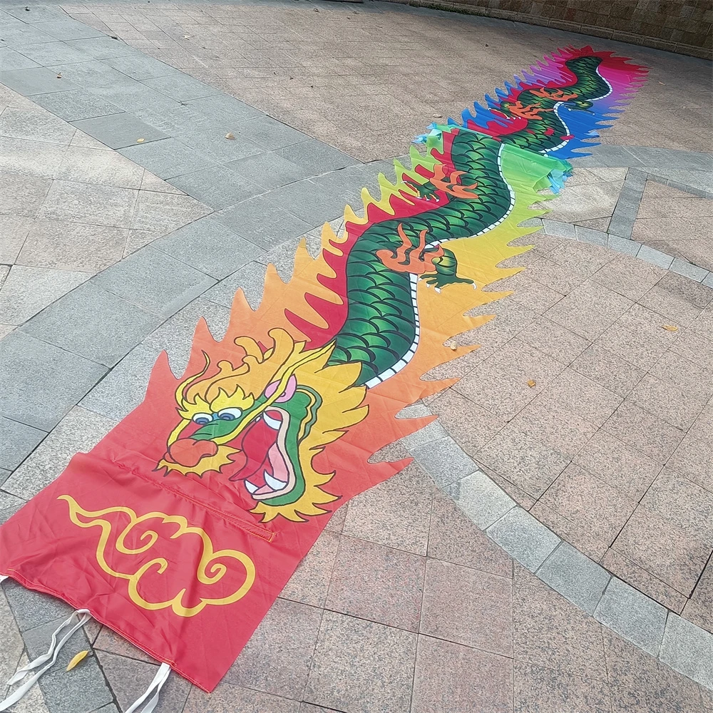 单独一体9米龙衣龙狮健身龙腾龙数码印花 彩带龙甩龙飘龙舞龙道具