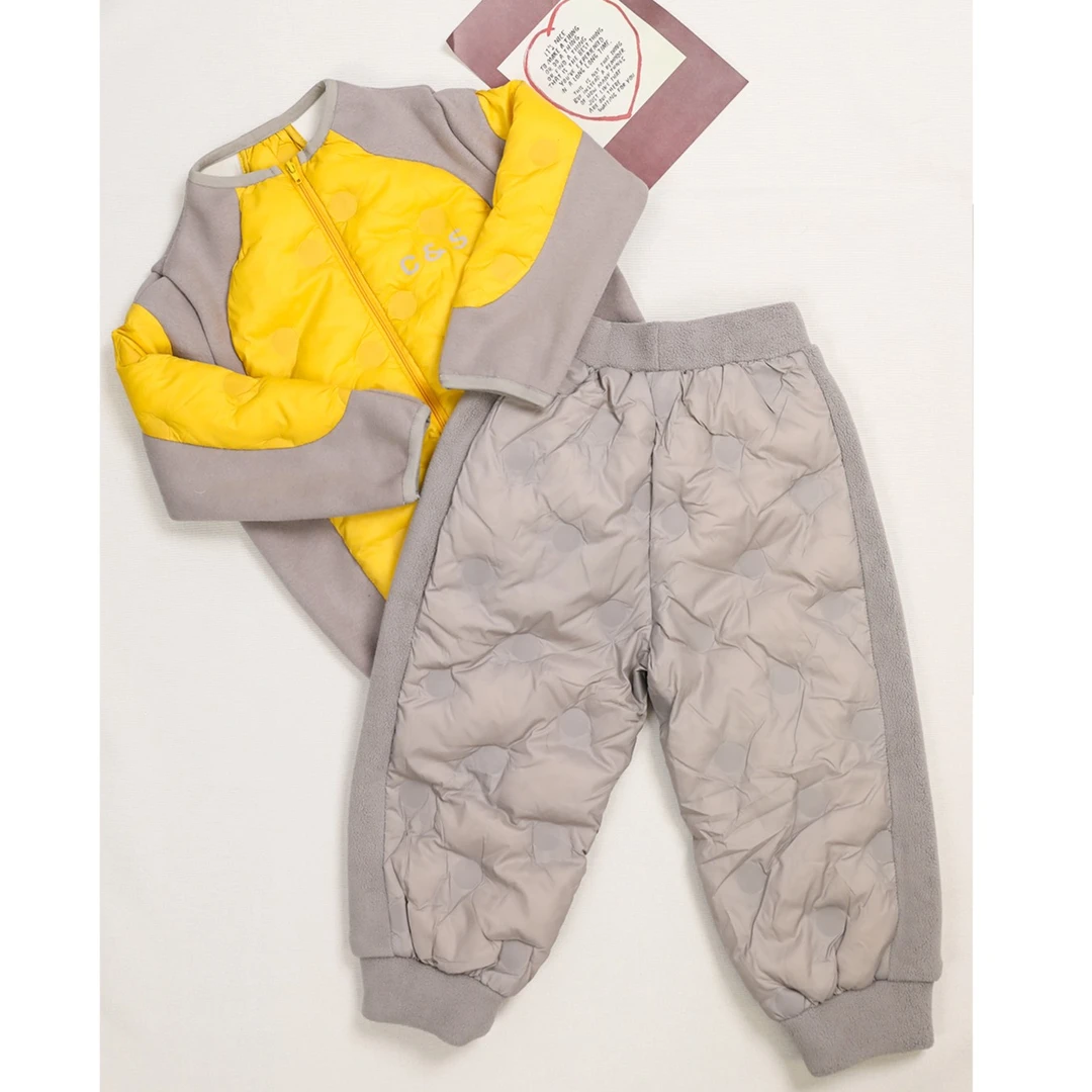 Christina&Sue[校服神器]儿童秋冬拼接羽绒内胆上衣羽绒裤