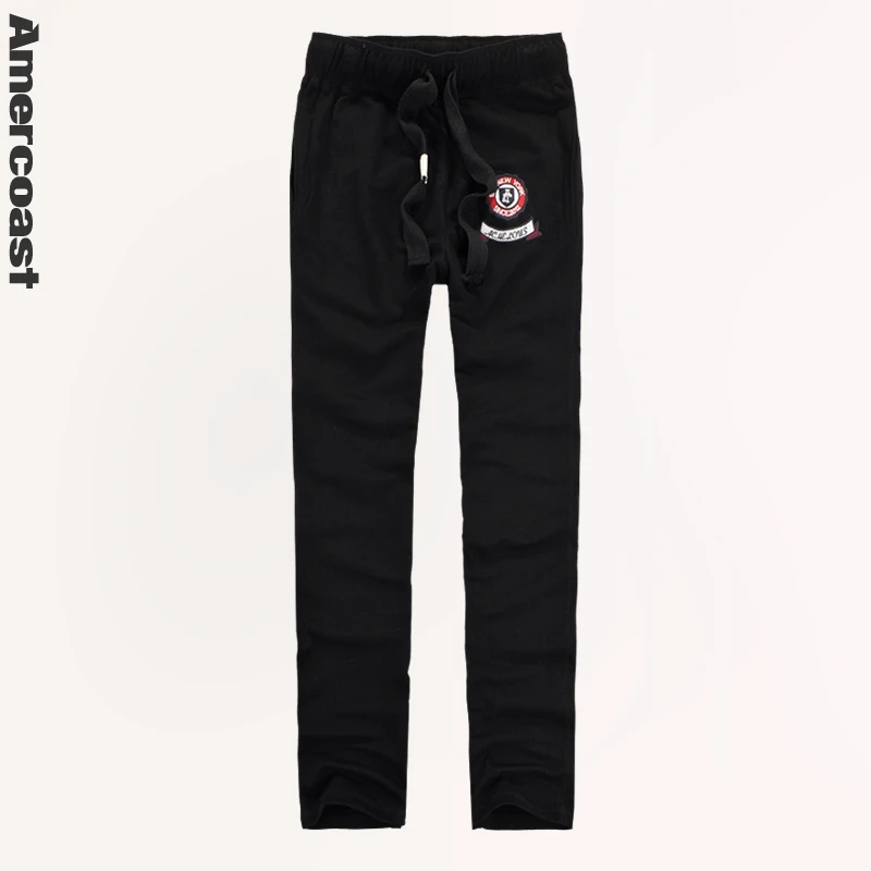 美洲海岸休闲收口卫裤长裤字母贴布款休闲裤男士春秋休闲裤K609