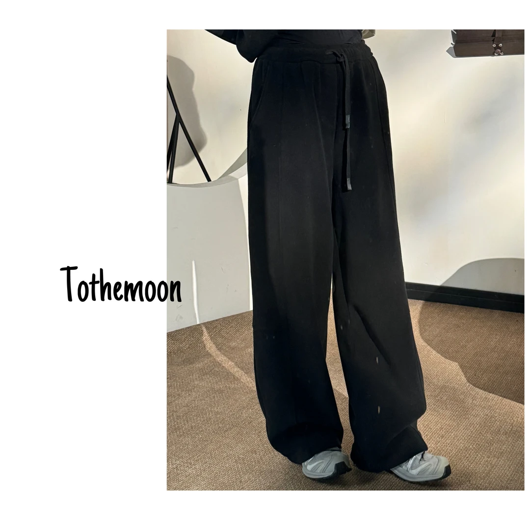 UpSd 原创【刻在黑色玄武岩】休闲时尚加绒加厚奥绒解构裤子again