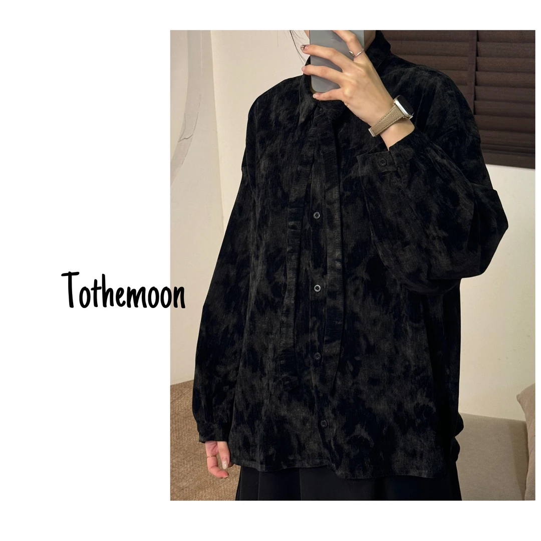 清仓 原创【长安的花海】赛尔斯绒花衬衫飘带休闲百搭宽松外套