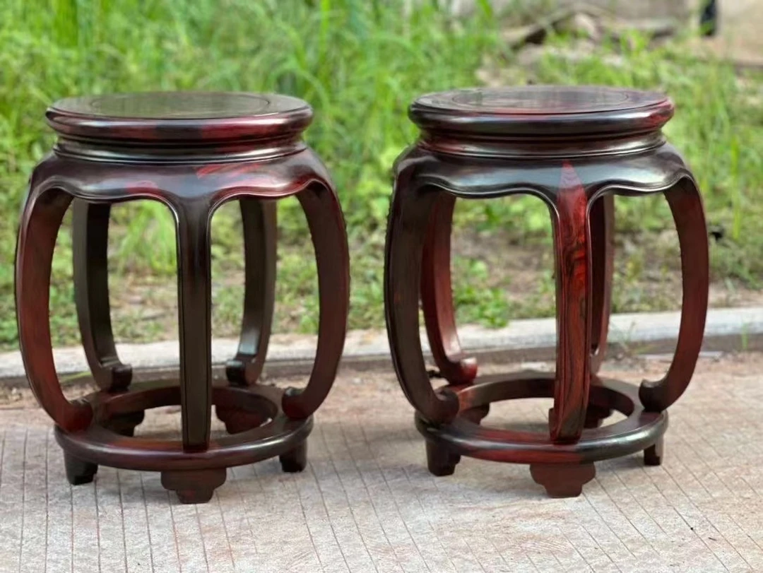 老挝酸枝圆鼓登一个