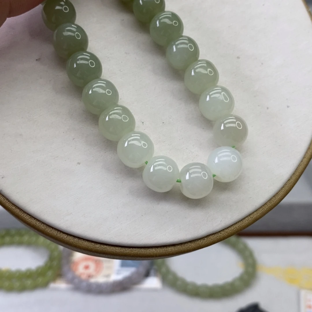 【闪购商品】和田玉手链未镶嵌高冰渐变10晴水老型99