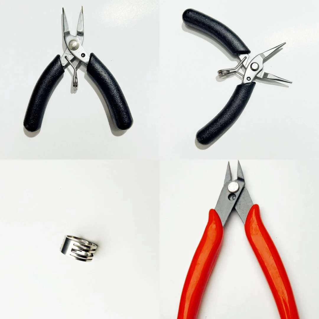 【周墨手工DIY串珠工具】各种钳子-无牙尖嘴钳-不锈钢材质剪钳-卷钳